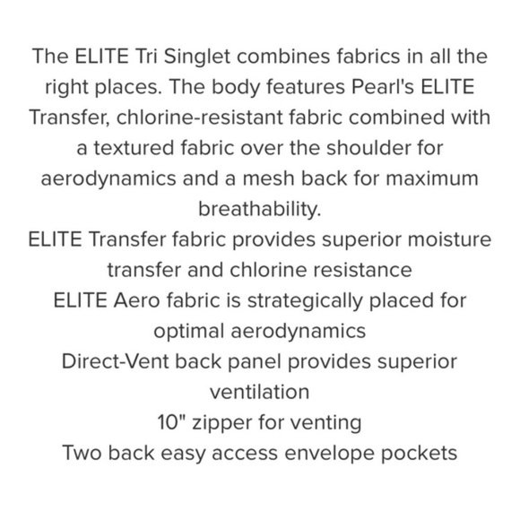 Pearl Izumi Elite TRI Singlet  Cycling Jersey Top Sleeveless - Picture 8 of 15